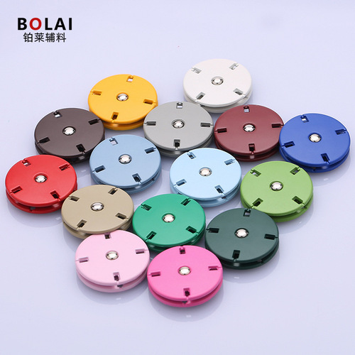 High-end invisible metal concealed buckle cashmere woolen coat snap buttons mother-in-law buttons colorful round snap buttons hand-stitched buttons