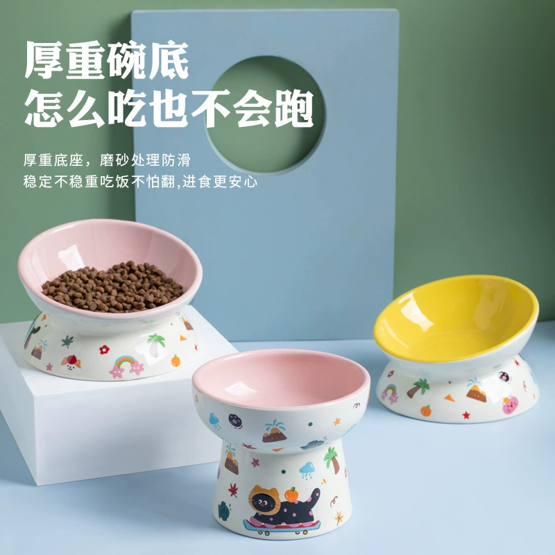 Креативная черная кошка серия миска для домашних животных милый мультфильм керамическая миска миска для кошек миска для собак