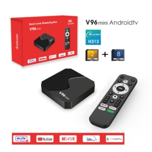 2025 Cross-Border V96Mini 2+8g Android Box H313 Atv Box Bluetooth Voice Remote Control