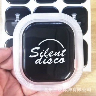 厂家滴胶贴定制不透光无胶纹大尺寸方形PVC底材水晶滴胶贴纸标签