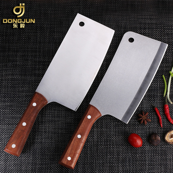 Yangjiang factory direct sales women's kitchen knife bone chopping knife set stainless steel wooden handle knife set household knife box