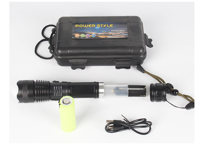Xiaoqiying Zoom Ultra-Bright Led Flashlight Strong Light Rechargeable Outdoor Long-Range Multi-Functional Explosion-Proof Self-Defense Patrol