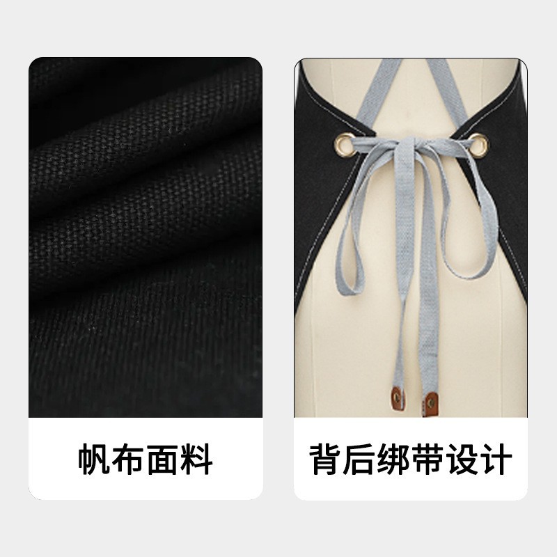 Gran por mayor delantal lienzo a prueba de aceite doméstico té de leche cafetería cocina horticultura ropa de trabajo impresión antisucia un lote