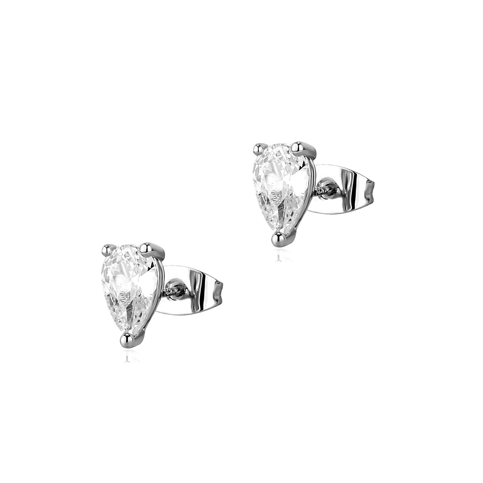 Large Water Drop Zircon Men's Earrings S925 Silver Needle Cool_voghion.com