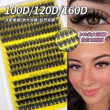 外贸欧美100d120d160d假睫毛款式嫁接浓密自然热熔睫毛套装跨境批