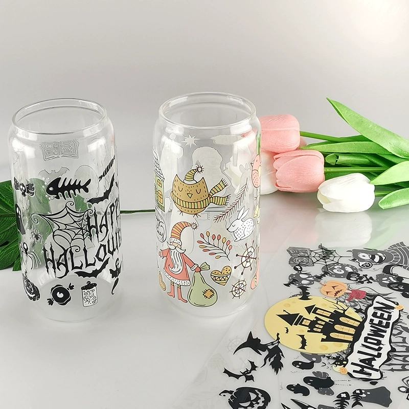 Glass, sticker, halloween, 3D