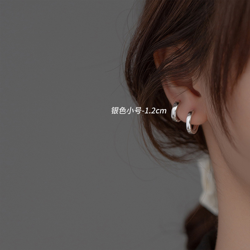 Eloch s925 plata corto para hombres y mujeres de verano temperamento perfiles de moda geométrica circular perfiles M01768