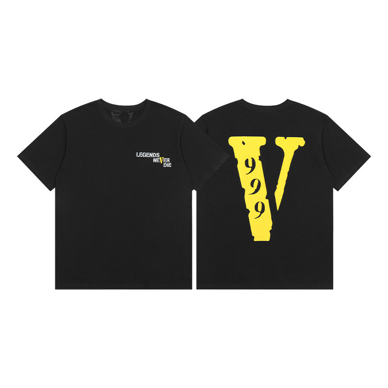 外単VLONE FOG潮牌大v字母Logo桜半袖スケッチ刺繍唇印落書きプリントtシャツ|undefined