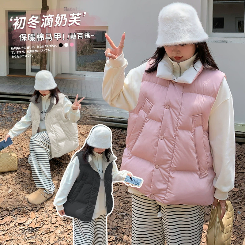 Inno женский хлопковый жилет без рукавов в консервативном стиле с воротником-стойкой, осенняя новая куртка без рукавов в корейском стиле 340755