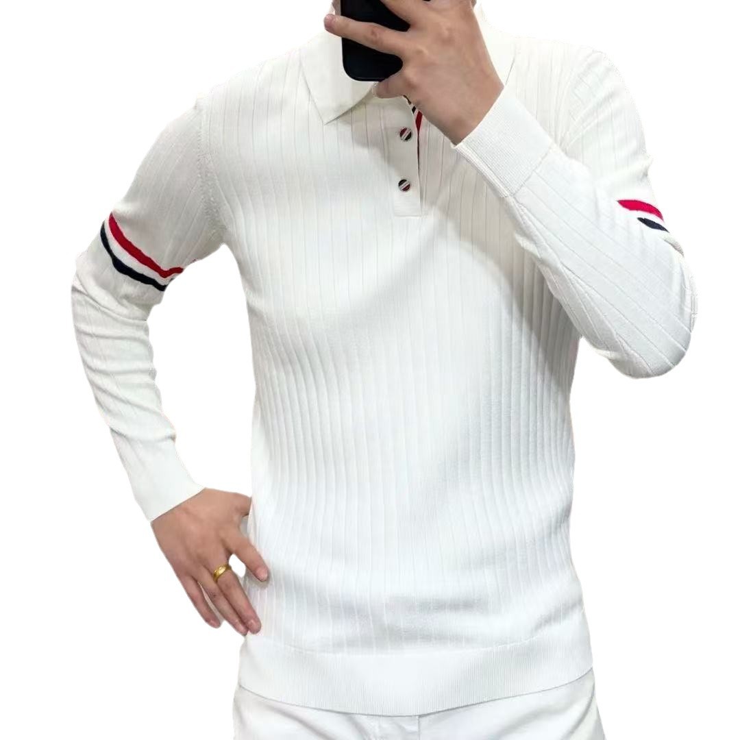 남성 니트웨어 봄 가을 겨울 새로운 패션 유럽 스타일 줄무늬 남성 스웨터 피부 친화적 인 트렌디 한 스웨터 남성
