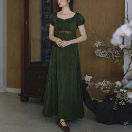 AQ559方领宫廷帝政裙纸样连衣裙高腰裙子女装打版裁剪图