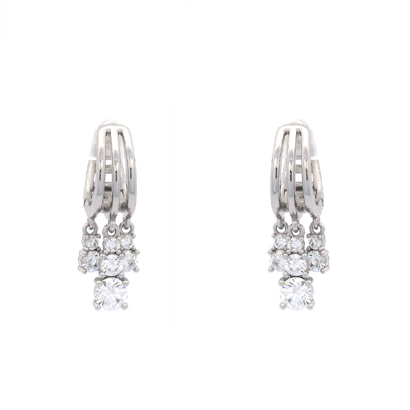 Xuping joyería con diamantes bordados exquisitos pendientes de nicho de diseño ligero de lujo de alta sensación pendientes de orejas temperamento único orejas mujeres