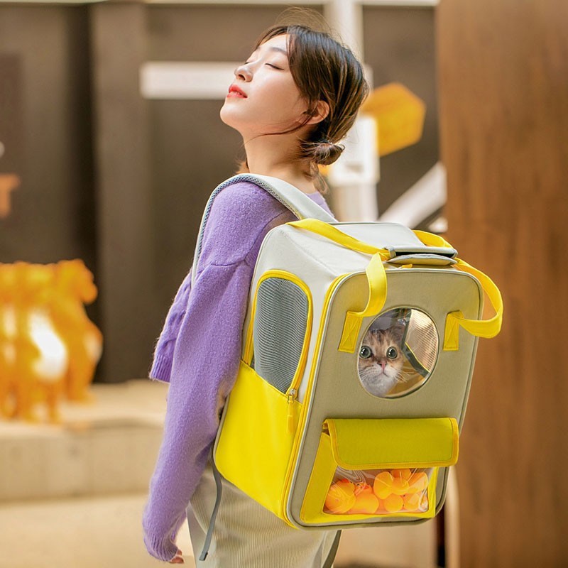 Pet supplies multi-cat bag portable small cat backpack large capacity breathable cat backpack