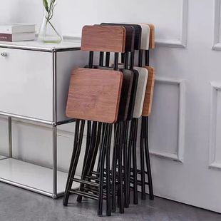 Folding Stool for Adults, Space-Saving Small Stool for Home Use, Living Room Chair with Backrest, Square and Round Stool, Portable Outdoor Folding Chair