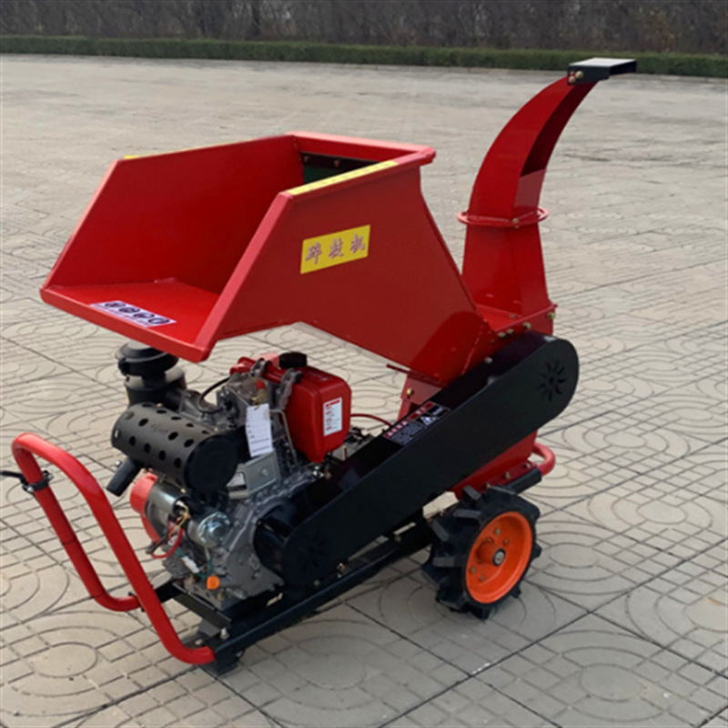 家庭农场树枝粉碎机 移动式碎枝还田机 干枯枝条树杈破碎机