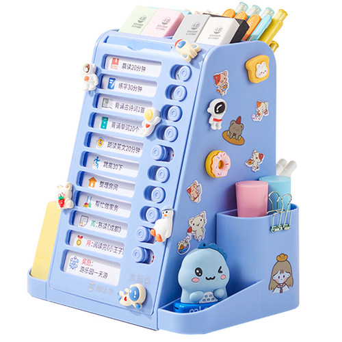 Cat Prince 360-degree rotating pen holder multi-function pen box self-discipline punch-in timer learning schedule