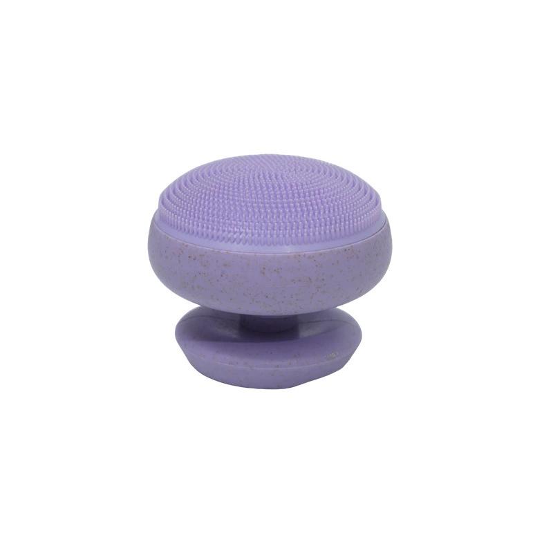 Фиолетовый силиконовый массажер для лица, exfoliating brush для купания с мягкой щетиной