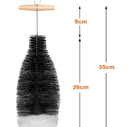 Amazon burbuja botella de agua cepillo fabricante soda botella de vidrio de agua cepillo Copa cepillo de hilo de algodón de coco marrón cepillo de isal