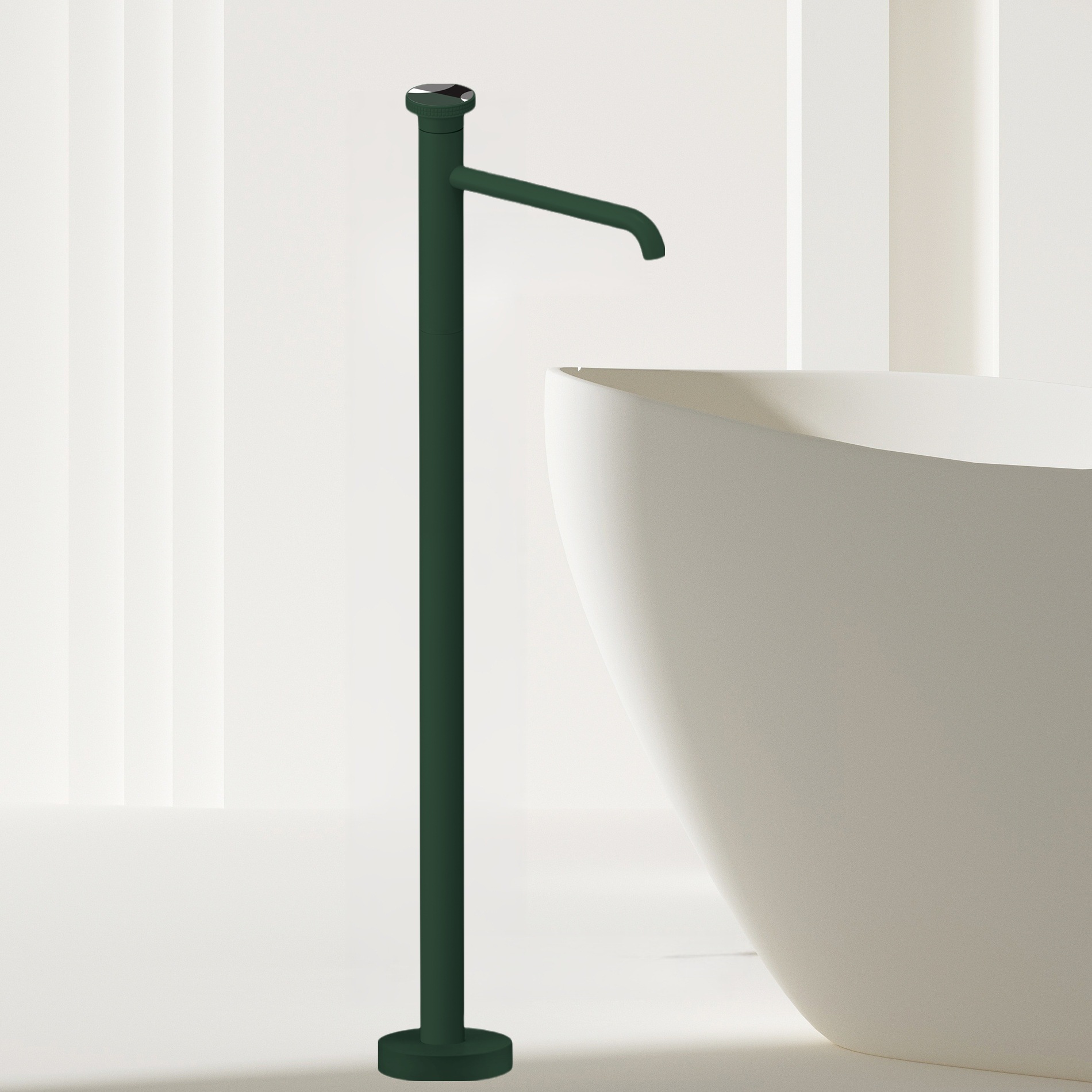 全铜落地式洗手立柱盆浴缸龙头立式淋浴加高木桶冷热缸边式水龙头