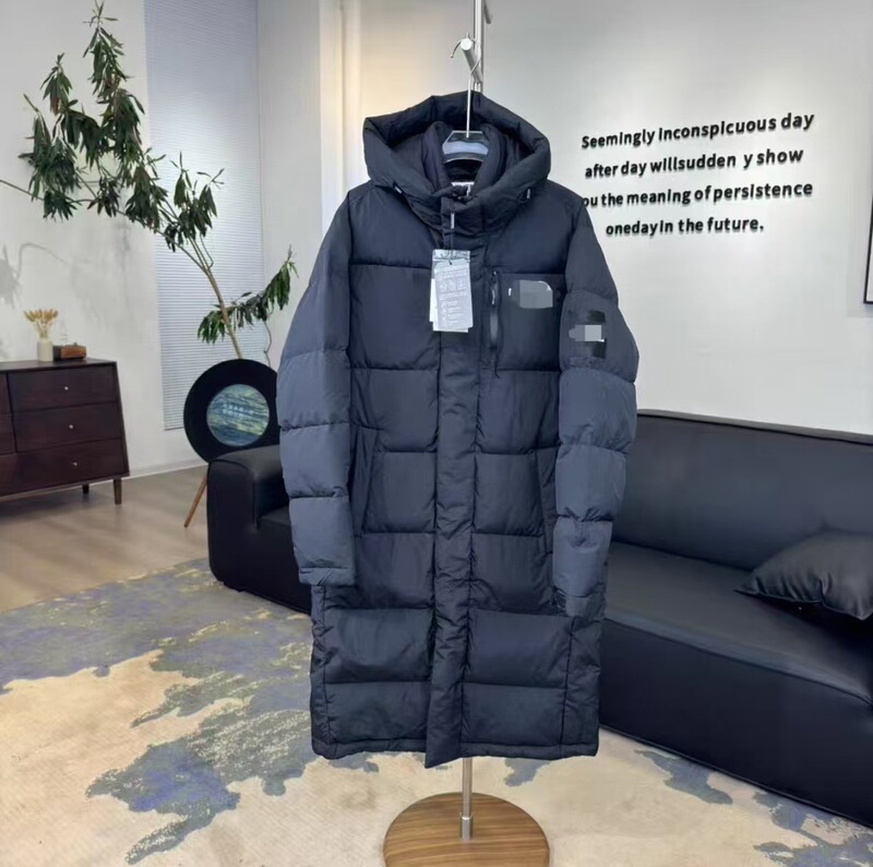 The North Facethenorthface Long down Jacket for Men and Women, Warm Long Over-The-Knee Coat for Couples