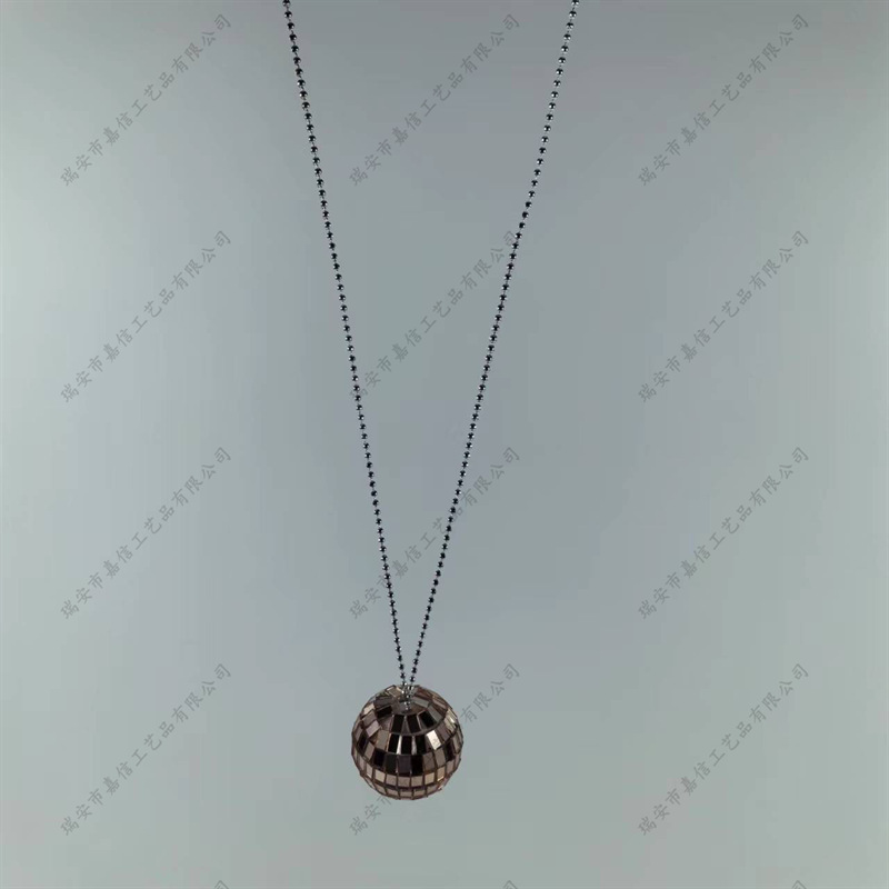 Collar tipo bola de discoteca con efecto láser colorido, decoración colgante para fiestas o Navidad