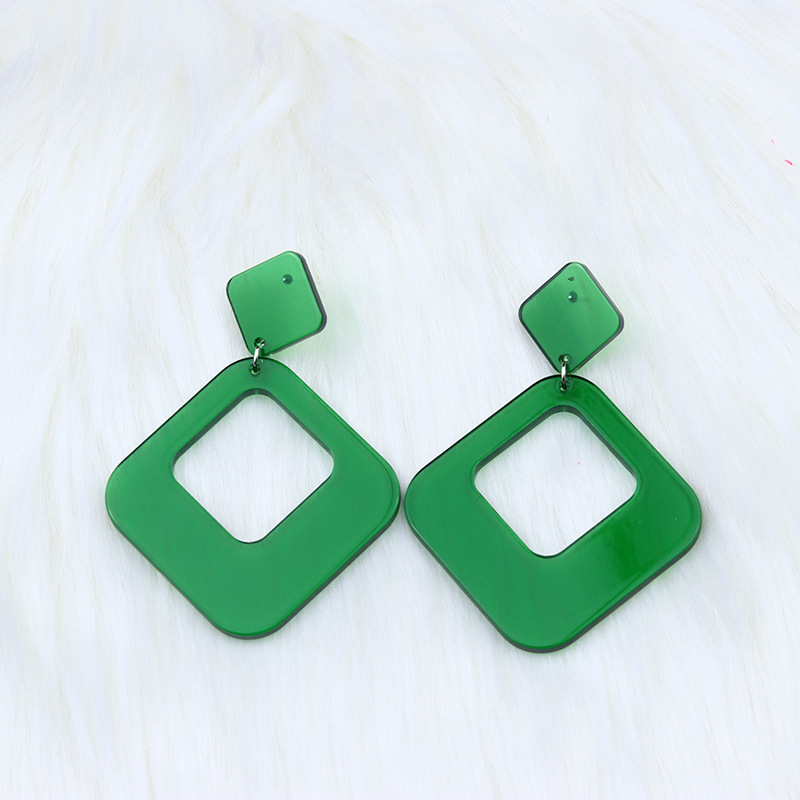 1 Pair Simple Style Geometric Arylic Stoving Varnish Women's Drop Earrings display picture 17