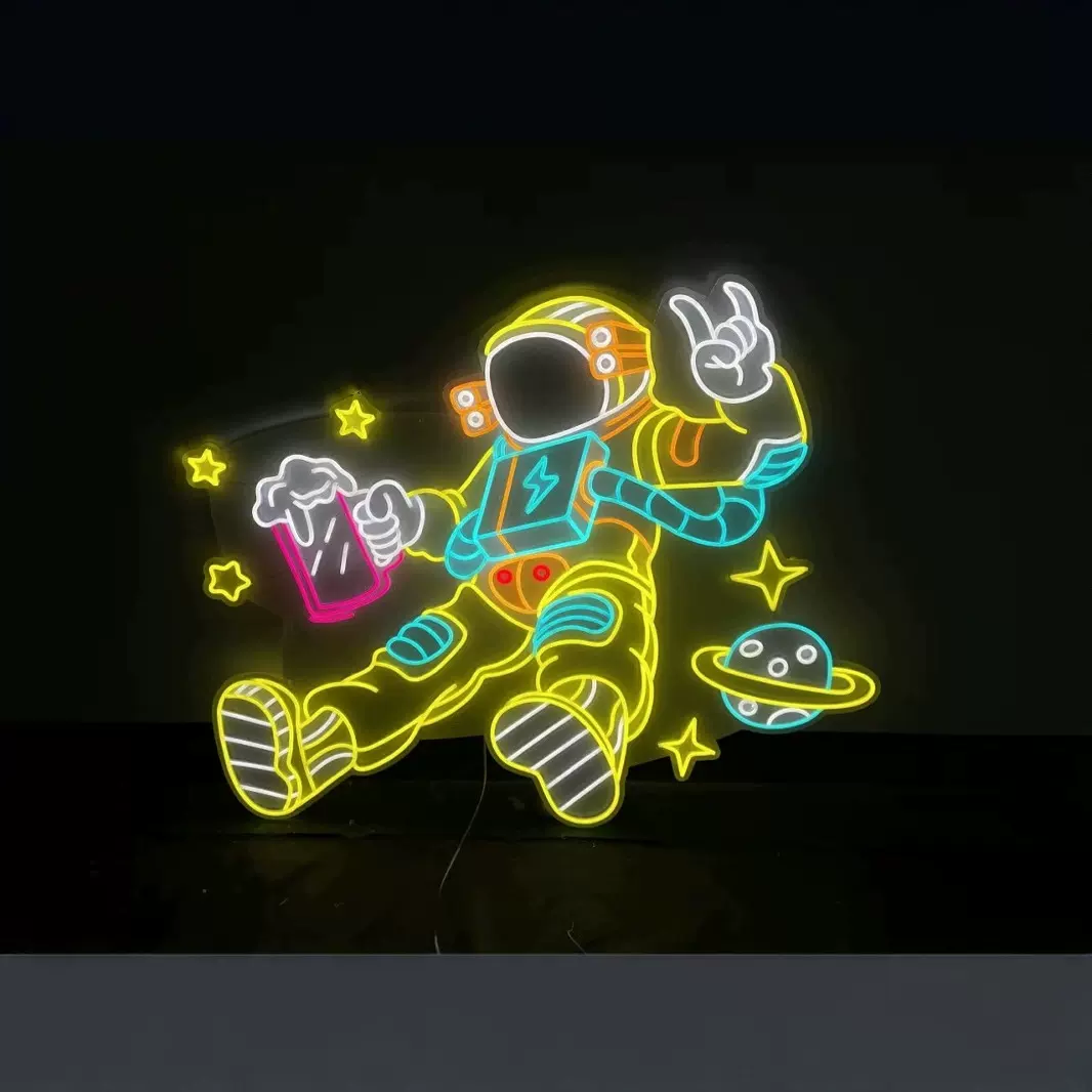 霓虹灯网红灯带led广告牌酒吧装饰太空ins发光字造型