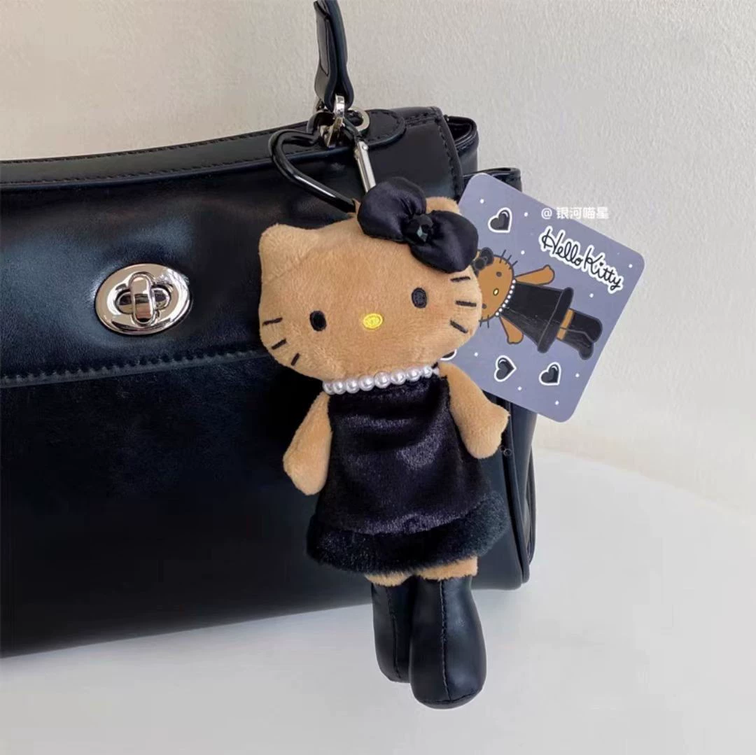 4inch японский новый стиль, длинноручная черная юбка, котенок, плюшевая игрушка, серия, брелок для ключей, сумка, подвеска