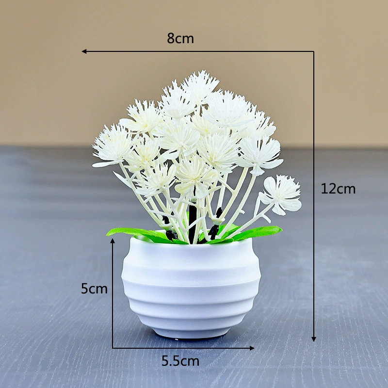 Plastic artificial plant, decorations for office, small pot, (Cross-border trading)