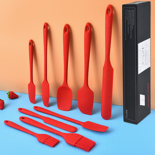 Baking tools integrated cream spatula oil brush Silicone scraper suit 9-piece kitchen baking utensils