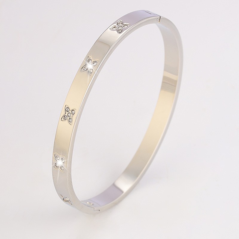 【121】SZ394-2 silver butterfly full diamond bracelet