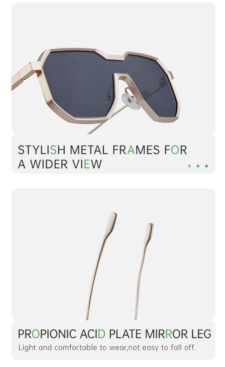 Steampunk Style Metal Sunglasses For Men Irregular Retro Frames_voghion.com