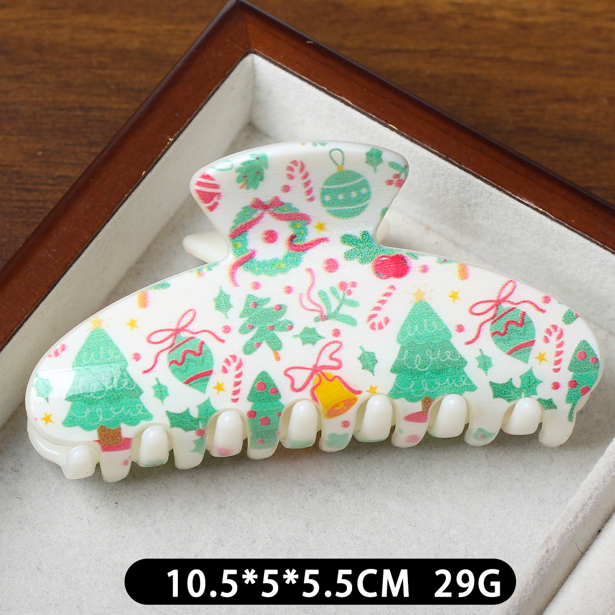 Dulce clip de plástico de Navidad grande 10.5cm clip de cabello para mujeres de alta calidad decoración de tarjeta de cabello detrás del cerebro clip de pescado