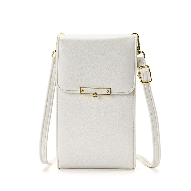 2024 nuevo japonés y coreano crossbody bolsa de teléfono de moda bolsa de hardware multi-funcional ajustable bolsa de hombro clip de la cartera de las mujeres