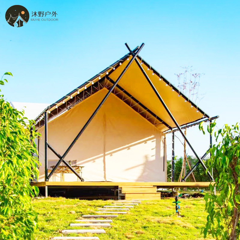 Muye al aire libre gran camping tienda lugar escénico vacaciones pareja habitación B & B camping ocio tienda Hotel fabricante