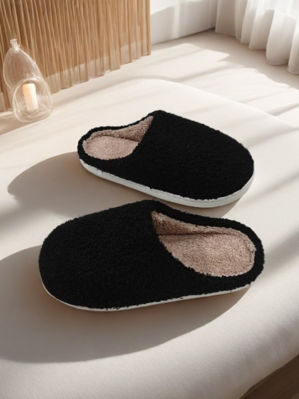 Invierno lindo dibujos animados cara sonriente casa Zapatillas de algodón al por mayor zapatillas de felpa del hogar pareja femenina zapatillas calientes interior