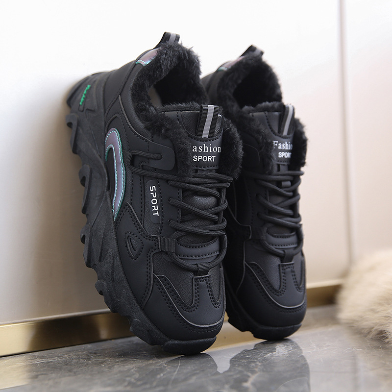 Damskor för löpning i läder höst lätta vardagssneakers_voghion.com
