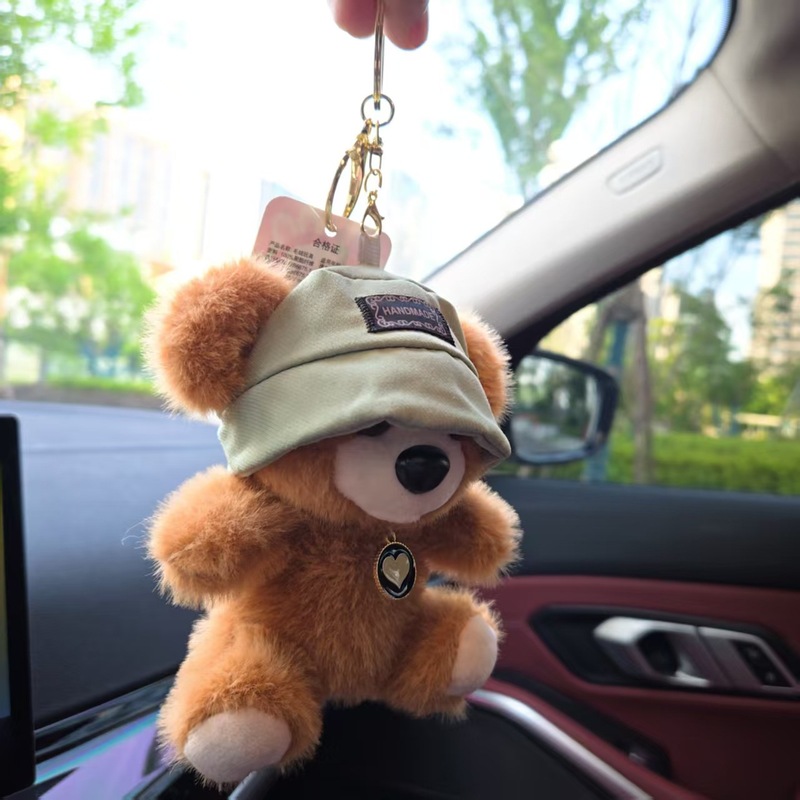 インターネット有名人かわいい帽子クマペンダントぬいぐるみ人形クマバッグペンダントキーホルダー布人形人形|undefined