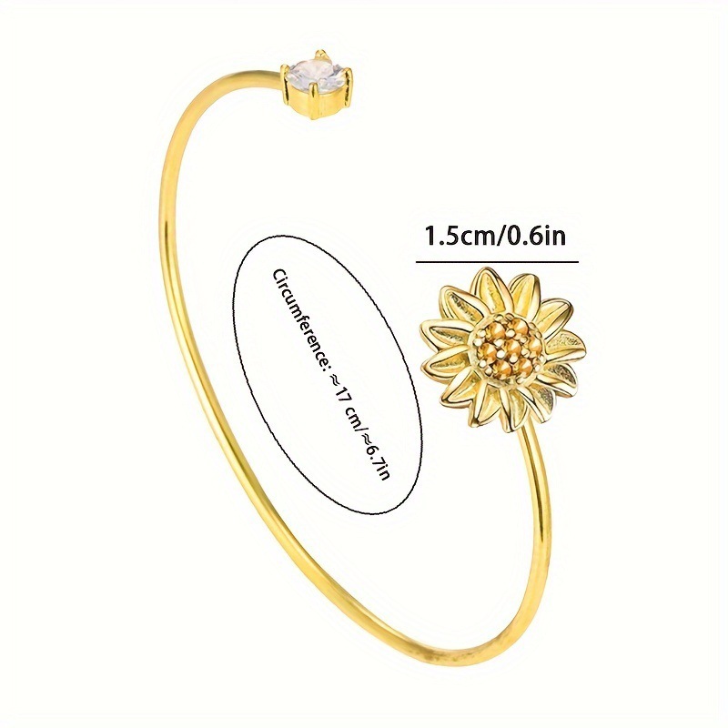 25g Weight Lady Pastoral Flower Alloy Wholesale Bangle