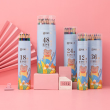 彩铅儿童学生可擦绘画专用文具油性桶装彩色铅笔定制加工OEM批发