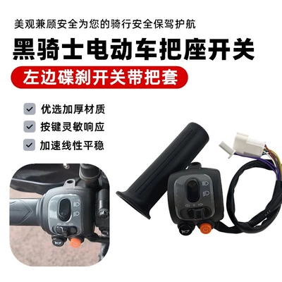 Electric Racing Pigeon Black Knight A10/B2/B3Plus Combination Switch Horn Start Dual Flash Gear Shift Handlebar Assembly (Other Electric Vehicle Accessories) - disc-brake-switch-on-the-left-with-handle