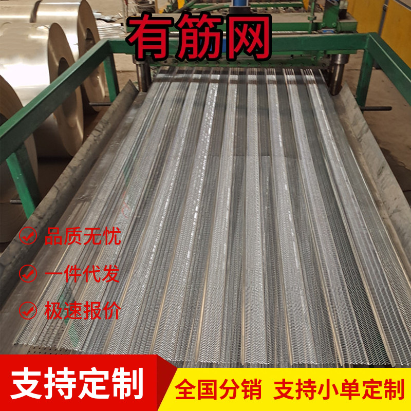 装配建筑实心灌浆用有筋网热镀锌免拆拉伸楼板筋网挂灰龙骨钢板网