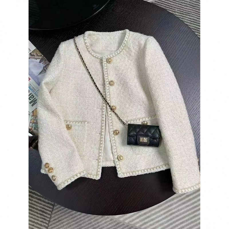 Короткая весенняя осенняя куртка, французский стиль, стиль Chanel, 2025 год, городской стиль