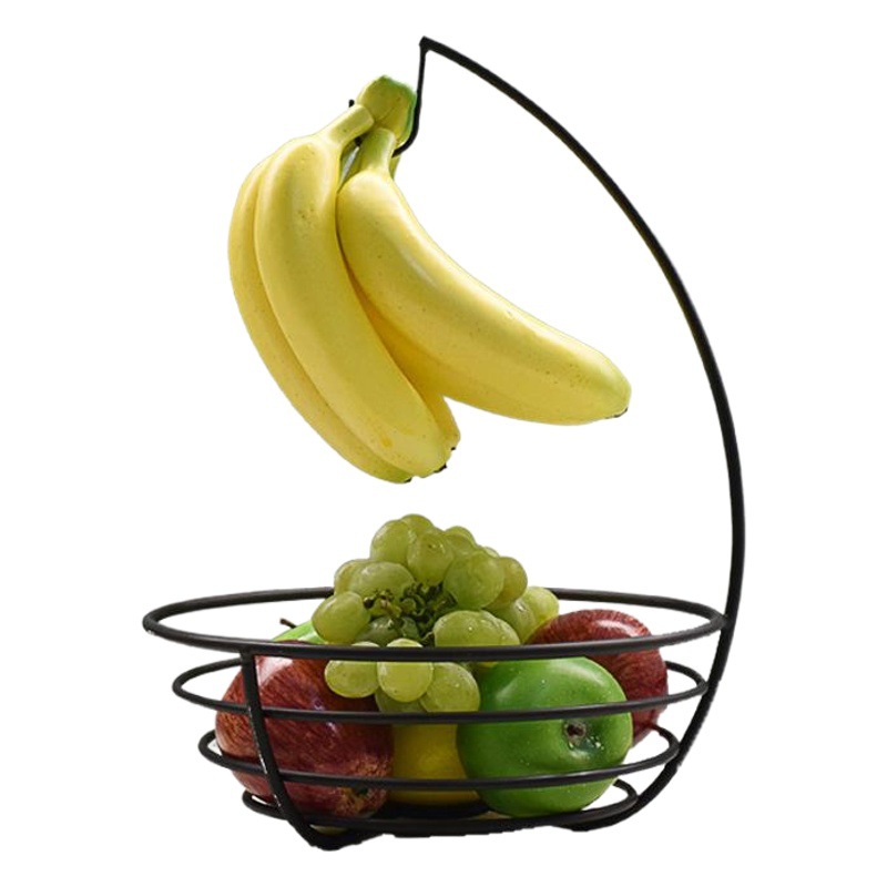 Plato de fruta sala de estar estante de gancho de plátano creativo cesta de frutas estante de almacenamiento estilo europeo cuenca de frutas secas simple cesta de frutas Nórdicas