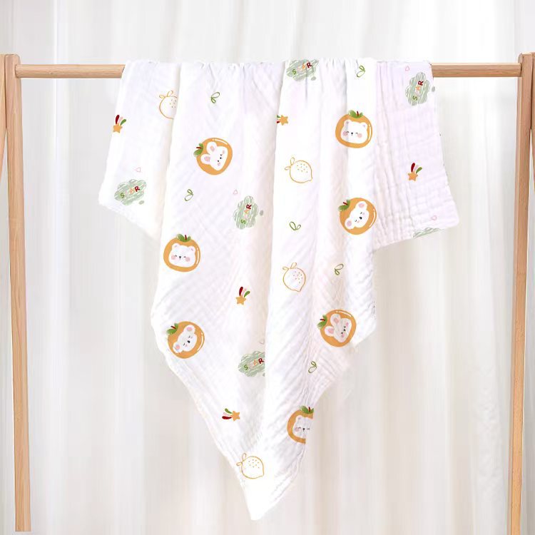 新しい綿a類ガーゼバスタオル6層糸新生児乳幼児吸水カバー毛布柔らかいプリント赤ちゃんバスタオル|undefined