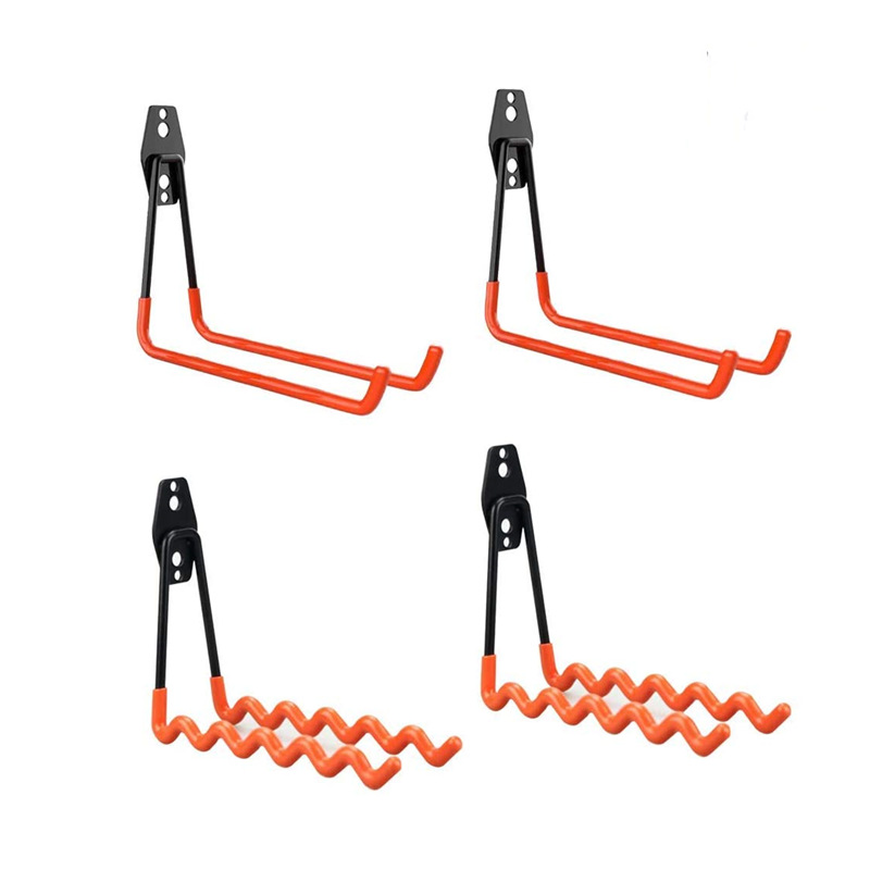 车库挂钩,4个装重型车库储物挂钩钢制工具挂钩，车库墙壁挂钩