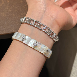 Design bracelet, geometric jewelry, light luxury style, trend of season