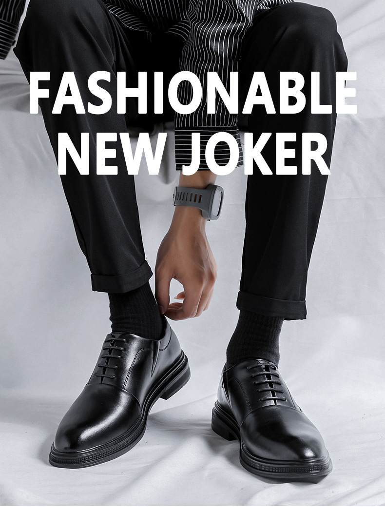 Scarpe da uomo piccole in pelle, comode, da lavoro, casual, formali, in pelle bovina, nere, singole, da sposo, da sposa_voghion.com