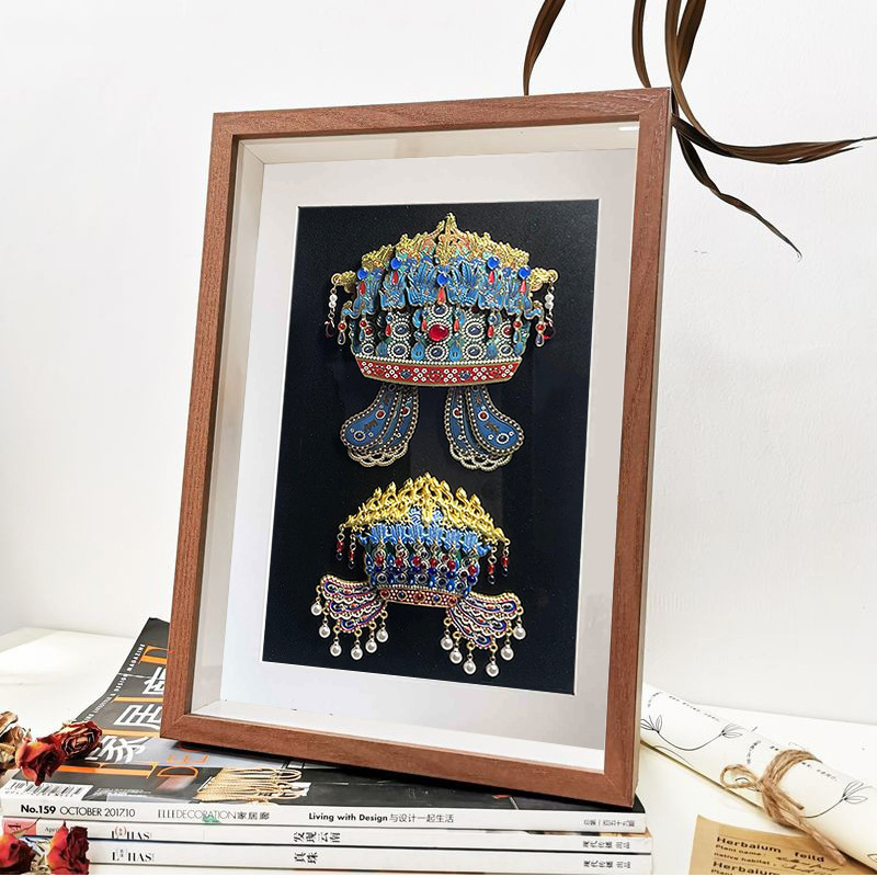 Suitable for the Forbidden City and National Museum of China, Phoenix Crown Fridge Magnet Frame, Magnetic Sticker Collection Display Board, Museum Photo Frame, Magnetic Photo Frame