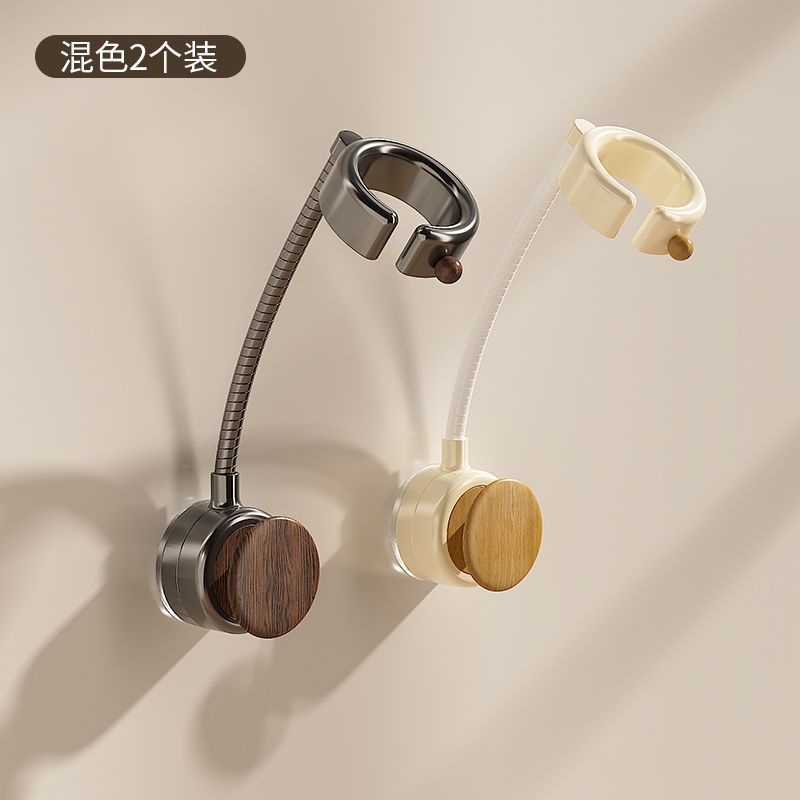 soporte de secador de pelo de ventosa sin perforación marco de almacenamiento de tubo de aire giratorio de baño tipo pared percha de secador de pelo perezoso